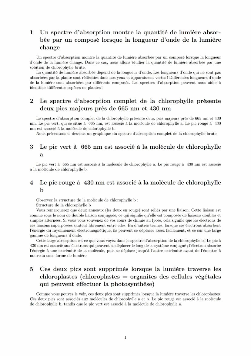 LYCEE GENERAL ET TECHNOLOGIQUE LA BRUYERE
Corrigé ECE: Spectre d'absorption d'une
solution de chlorophylle brute
AFFICHARD-PIERRI Gaëtan: ga