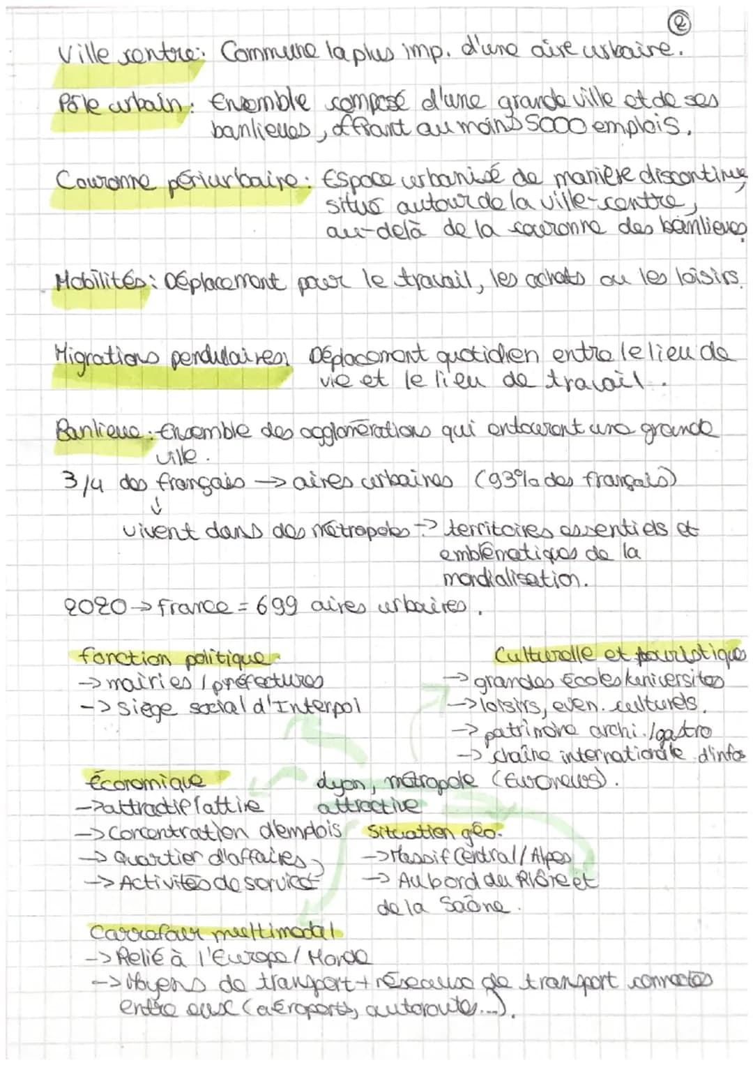 007101193
Géo
Defs:
Urbanisation Processus continu de croissance de la pop.
urbaine et d'extension des villes
Periurbanisation: Phonomono d'