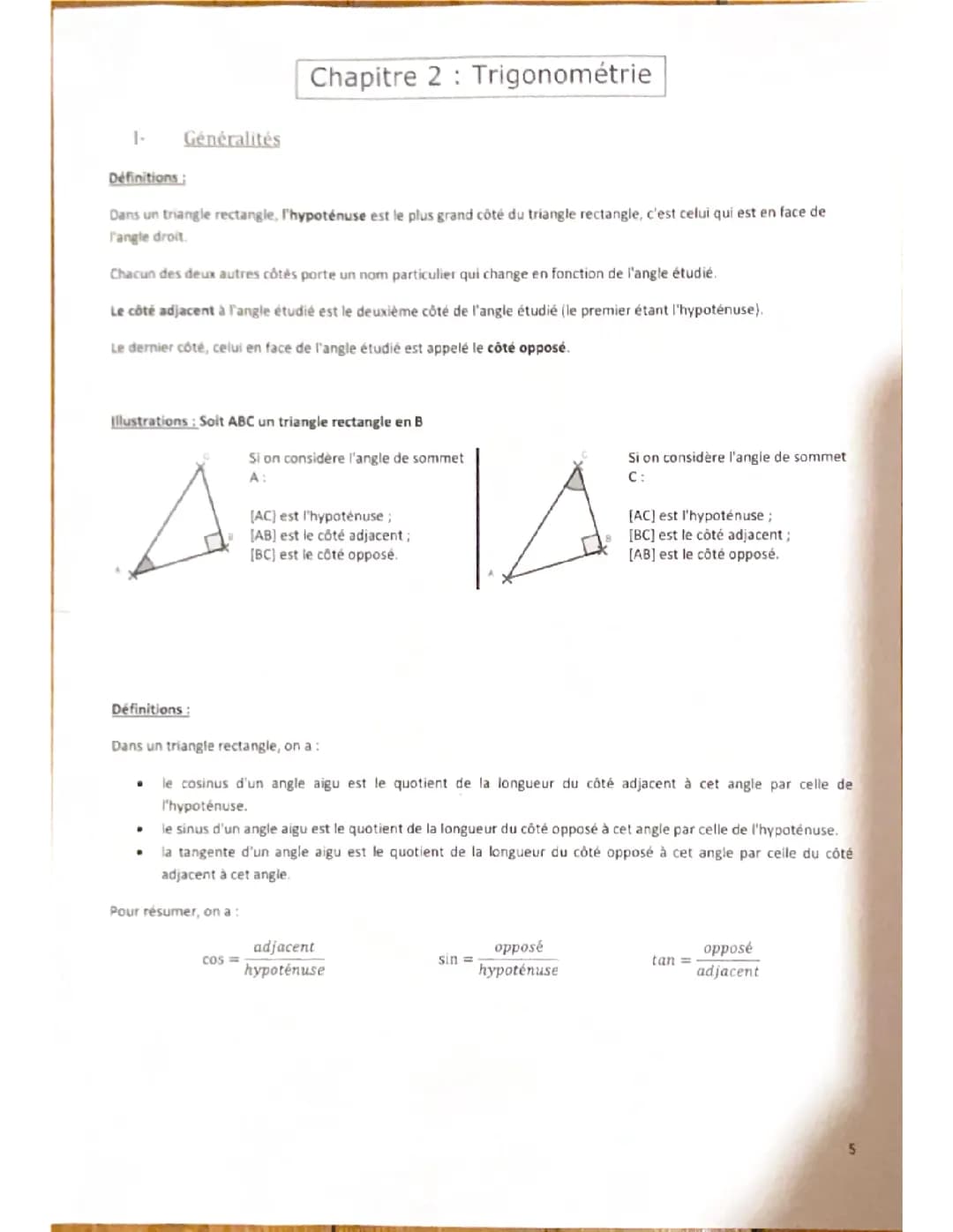 Trigonométrie 