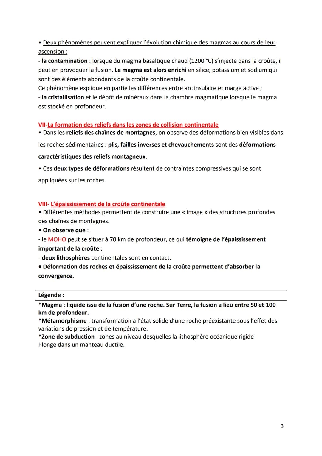 BILAN
La dynamique interne de la terre
La dynamique des zones de convergence
lithosphérique
I-Introduction
Dans certaines régions du globe, 