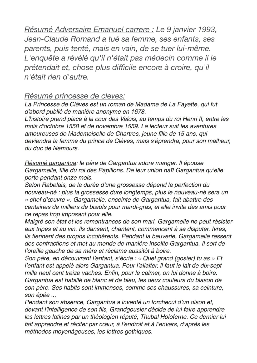 Résumé Adversaire Emanuel carrere : Le 9 janvier 1993,
Jean-Claude Romand a tué sa femme, ses enfants, ses
parents, puis tenté, mais en vain