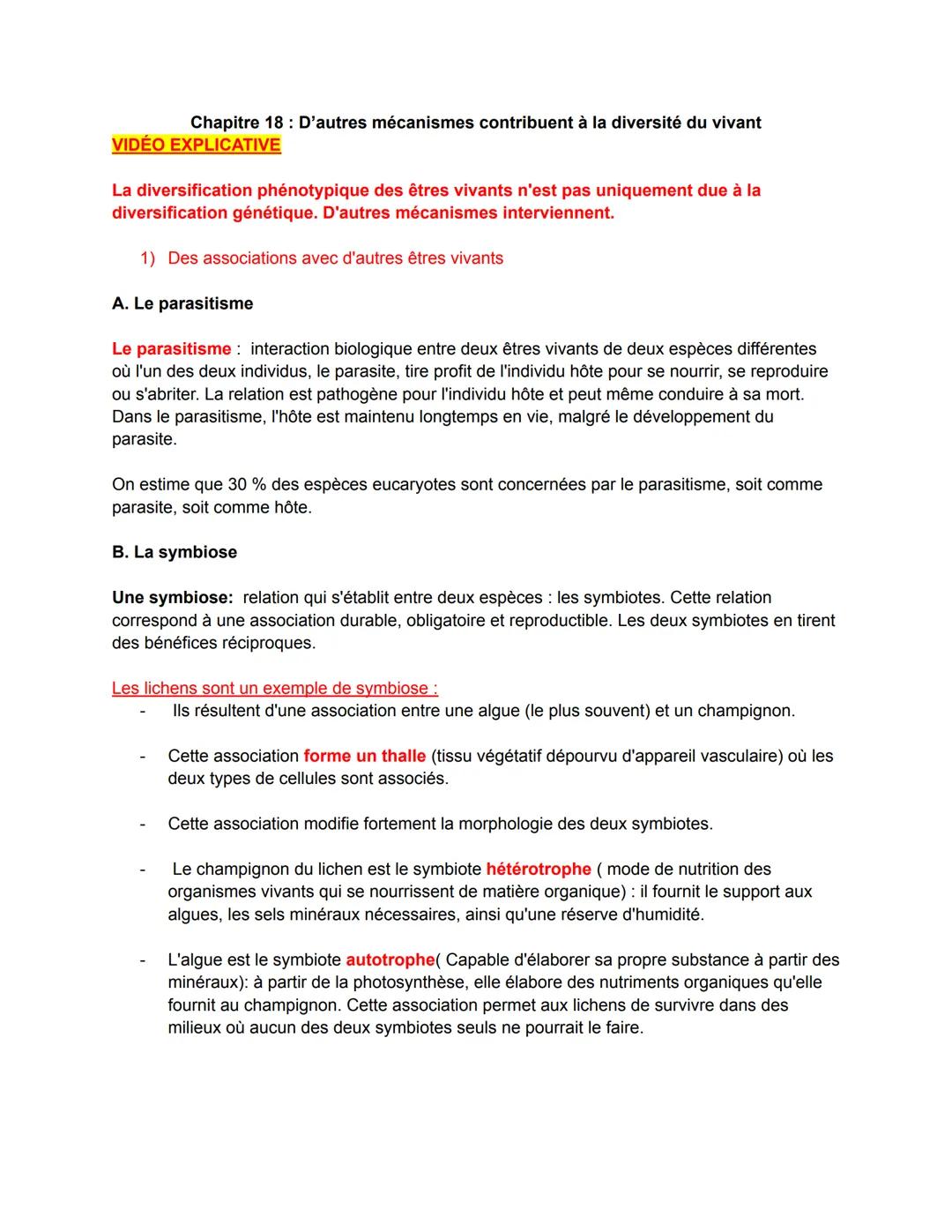 Chapitre 18: D'autres mécanismes contribuent à la diversité du vivant
VIDÉO EXPLICATIVE
La diversification phénotypique des êtres vivants n'