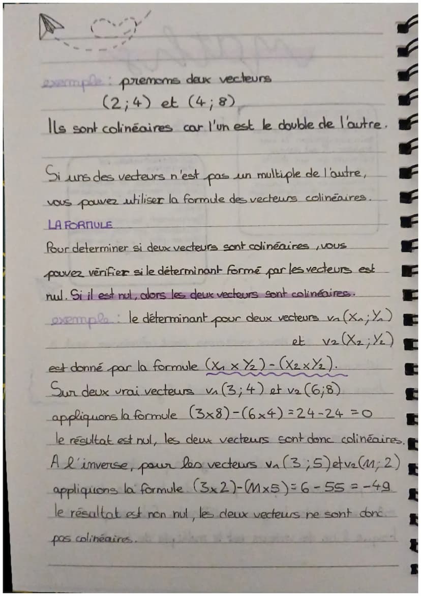 Maths
colinearité de vecteurs
LE VECTEUR
Un vecteur est une grandeur
qui a une direction et une
longueur. Il est souvent
représenté par une 