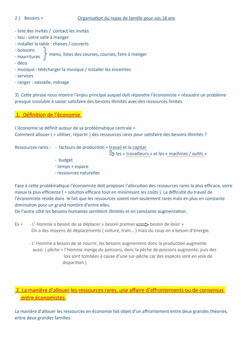 Chapitre 1 - La création de richesses en économie
Les objectifs du chapitre :
- Montrer que la production est assurée par les entreprises ma