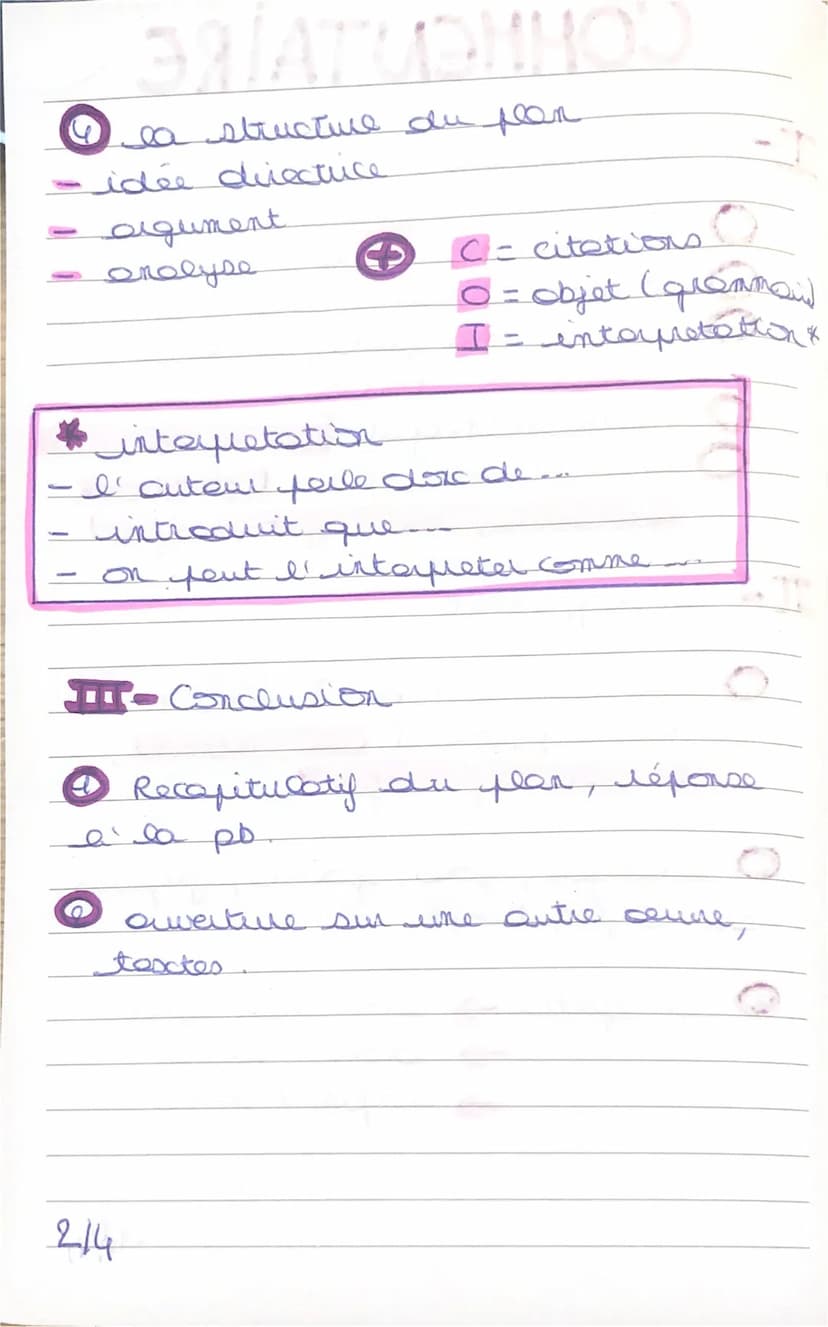 COMMENTAIRE
thrase d'accroche
outoux, mow. litt
I-Introduction
000 00
•
coure intégiale, contexte,
situer le texte
problématique Cer quoi
an