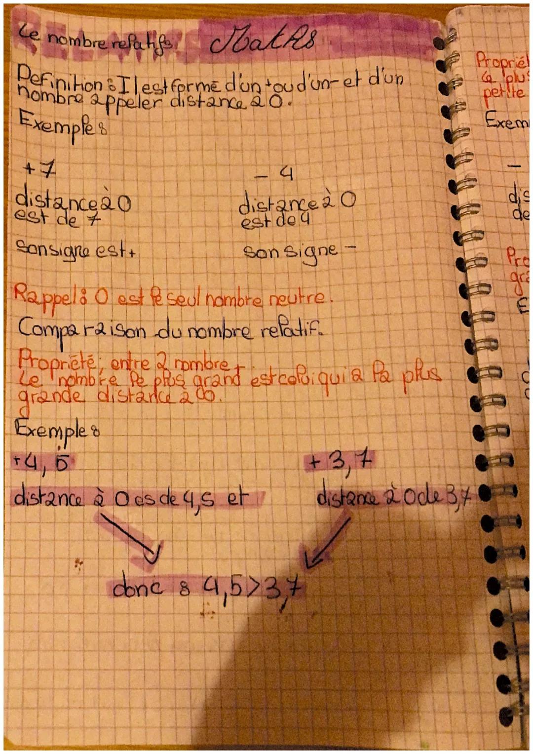 Le nombre relatifs
baths
Definition & Il est forme d'un tou d'un- et d'un
nombre appeler distance 20.
Exemples
+7
distanceào
est de
Sonsigne