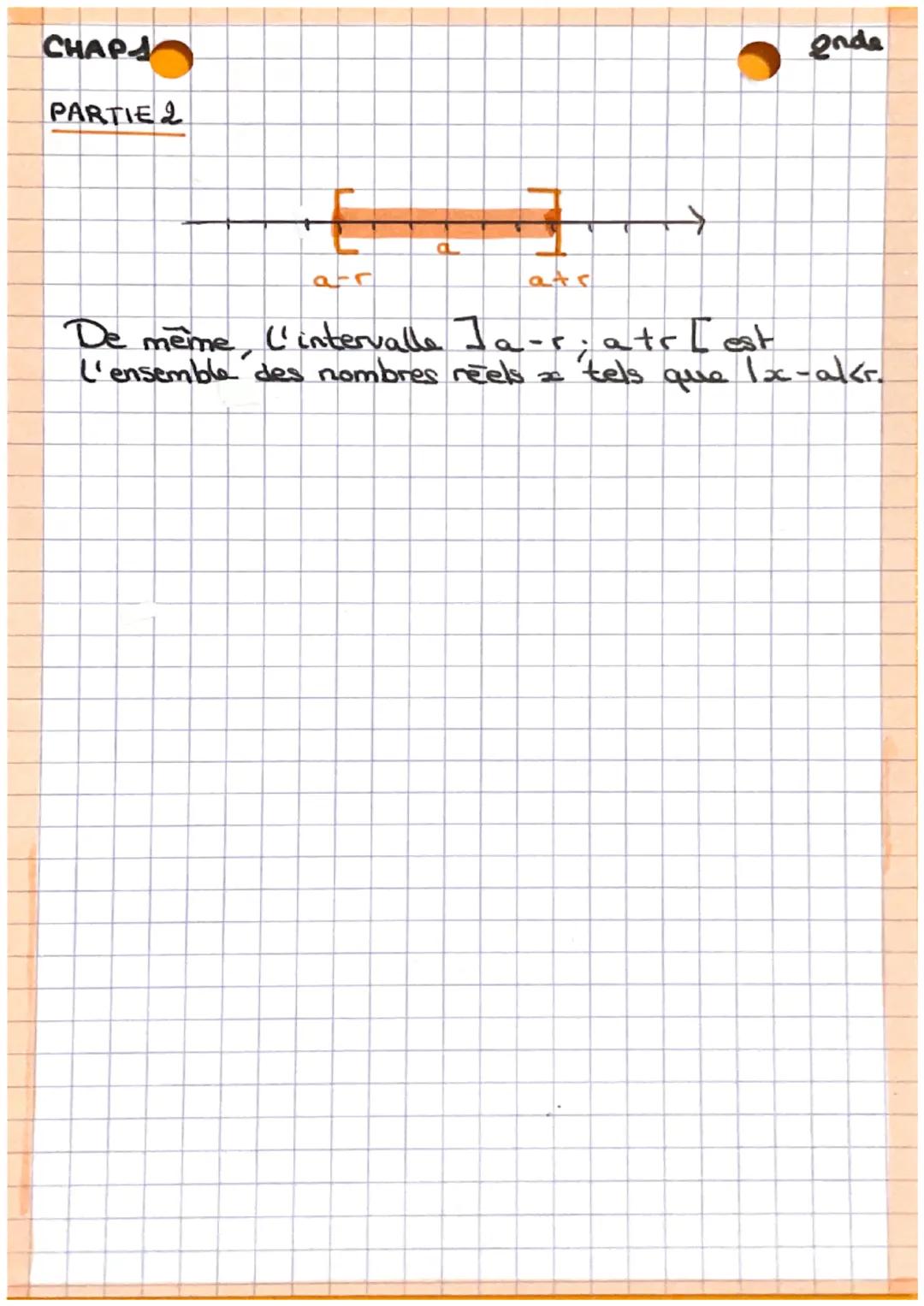 CHAP 1
PARTIE
intervalles de 2nde
valeur absolue
R,
Nombres réels et notion d'intervalle
On appelle ensemble des nombres reels l'ensemble
de