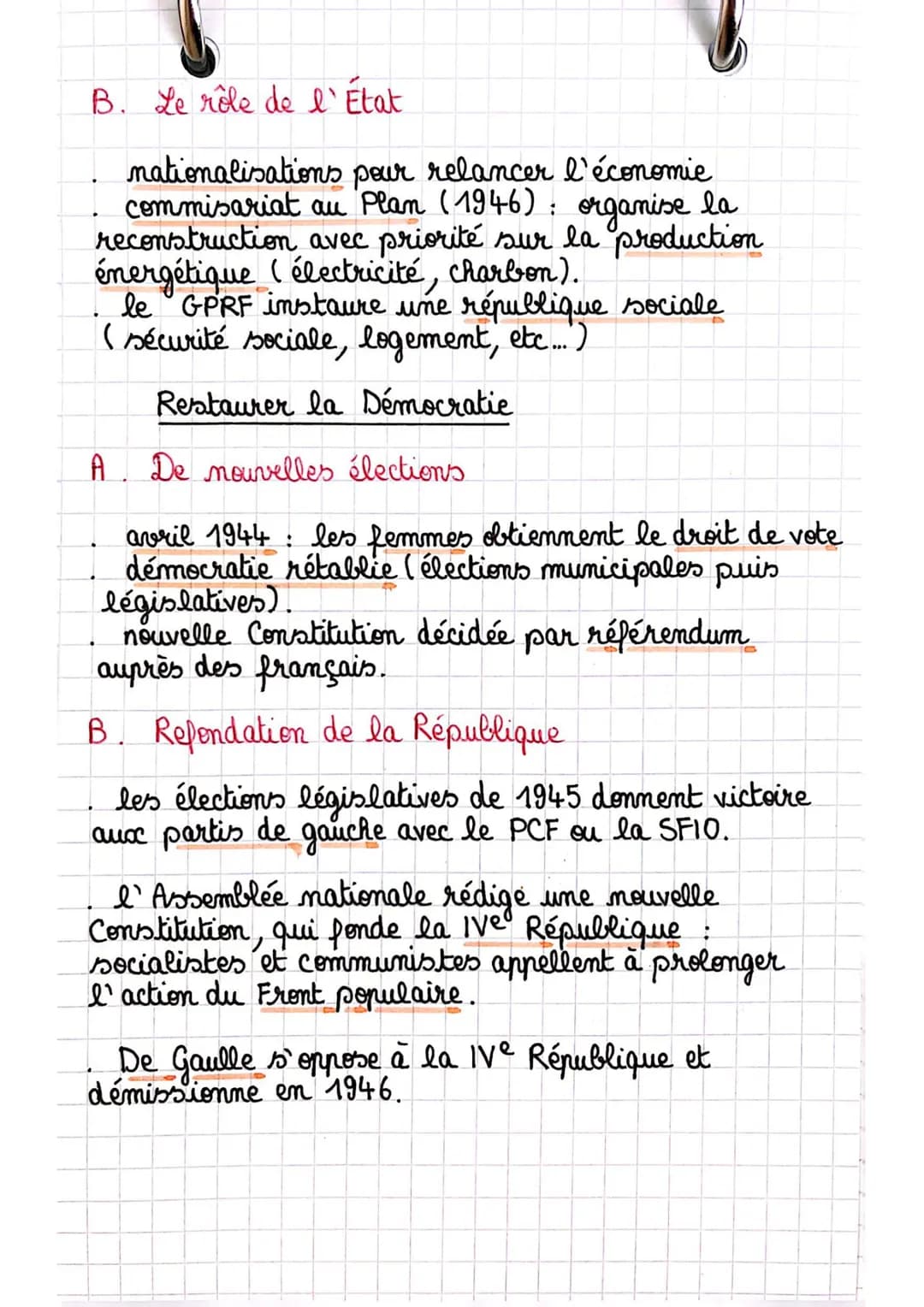 histoire
> 1944 - 1947 Refonder la République
Rétablir la République
A. Le gouvernement provisoire de la République
française
4
Juin 1944: l