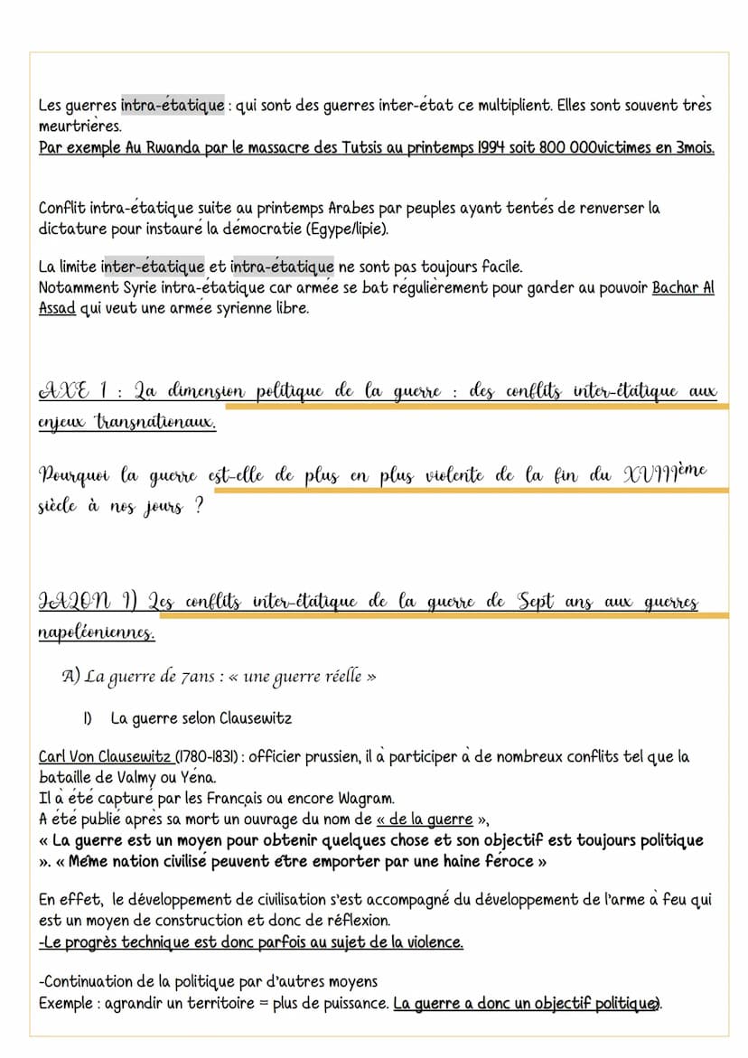 La guerre de 7ans peut alors être qualifie de IGM car elle se déroule sur 4 continents différents
Les Anglais eux commettent des guerres à o