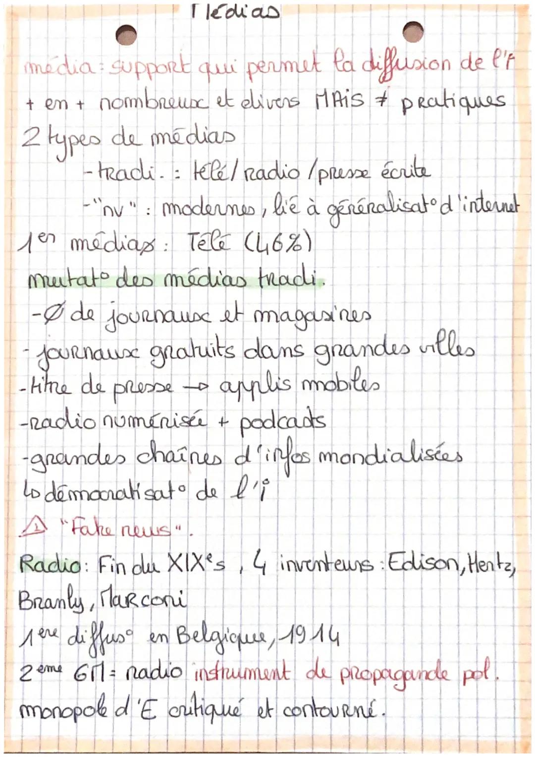Ilédias
media: support qui permet la diffusion de l'f
+ en + nombreux et divers MAIS + pratiques.
&
2 types de medias
-tradi: tele/ Radio /p