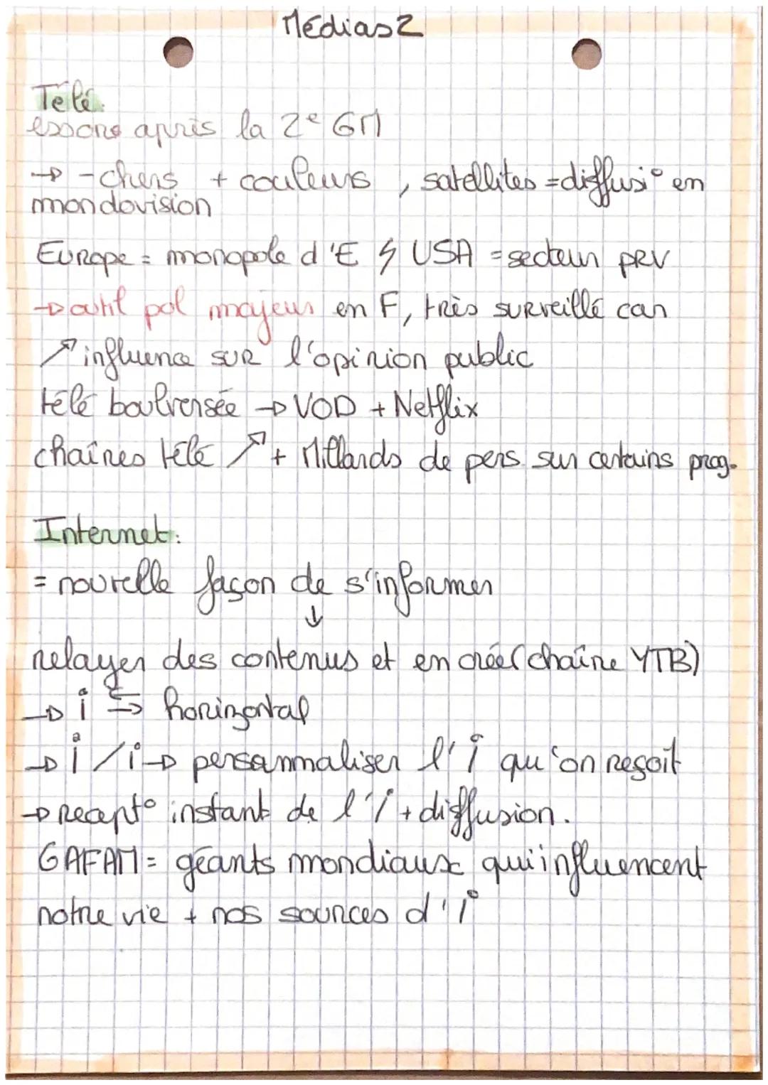 Ilédias
media: support qui permet la diffusion de l'f
+ en + nombreux et divers MAIS + pratiques.
&
2 types de medias
-tradi: tele/ Radio /p