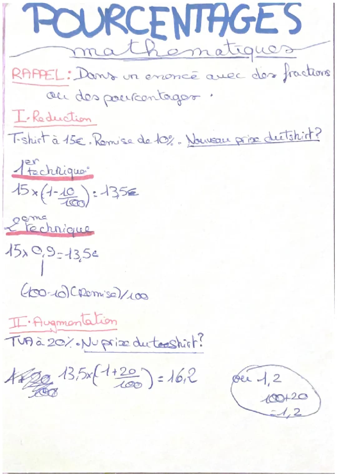 Apprends à faire des calculs de pourcentages sur les t-shirts !