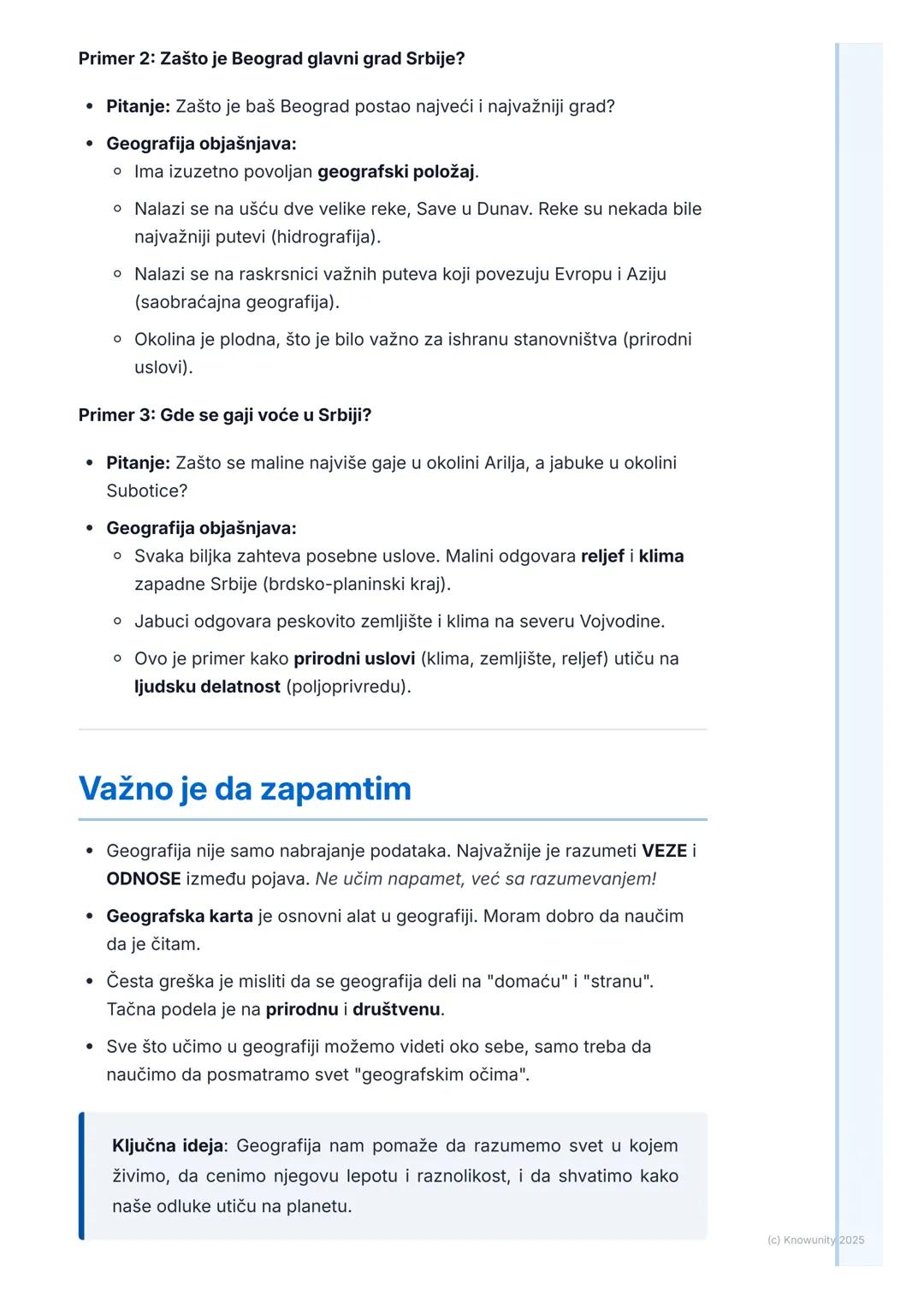 # Šta je geografija?

## Uvod: Šta je geografija?

Geografija je nauka koja proučava Zemljinu površinu. Ona nam objašnjava
sve što se na Zem