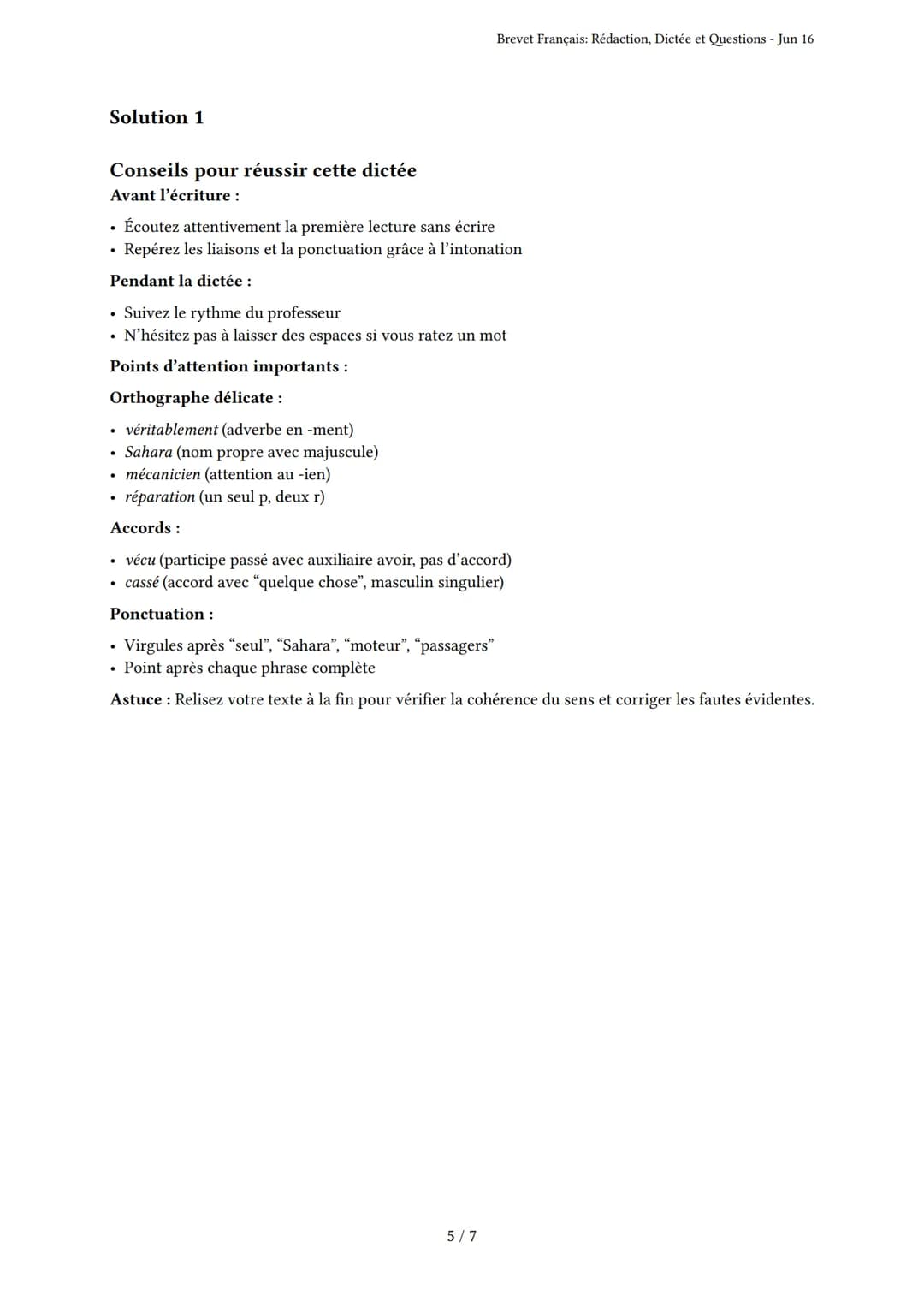 Brevet Français: Rédaction, Dictée et Questions
Brevet
Généré par Paloma Philippot - Jun 16
Description: Évaluation des compétences en rédac