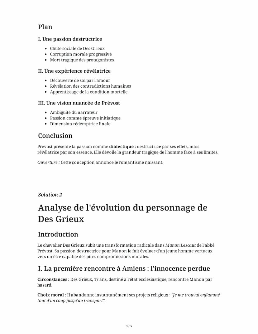 30 May 2025
Dissertation: Manon Lescaut et le Bac de
Français
Tâche 1
Dissertation littéraire - Manon Lescaut
Sujet: "Dans Manon Lescaut, l'