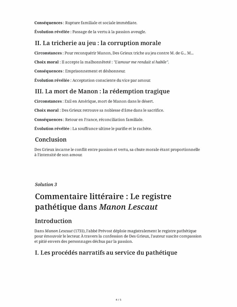 30 May 2025
Dissertation: Manon Lescaut et le Bac de
Français
Tâche 1
Dissertation littéraire - Manon Lescaut
Sujet: "Dans Manon Lescaut, l'