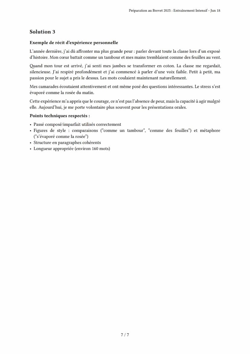 Préparation au Brevet 2025: Entraînement Intensif
Brevet
Généré par Léna Thirion Rutyna - Jun 18
Description: Ce test évalue les compétences