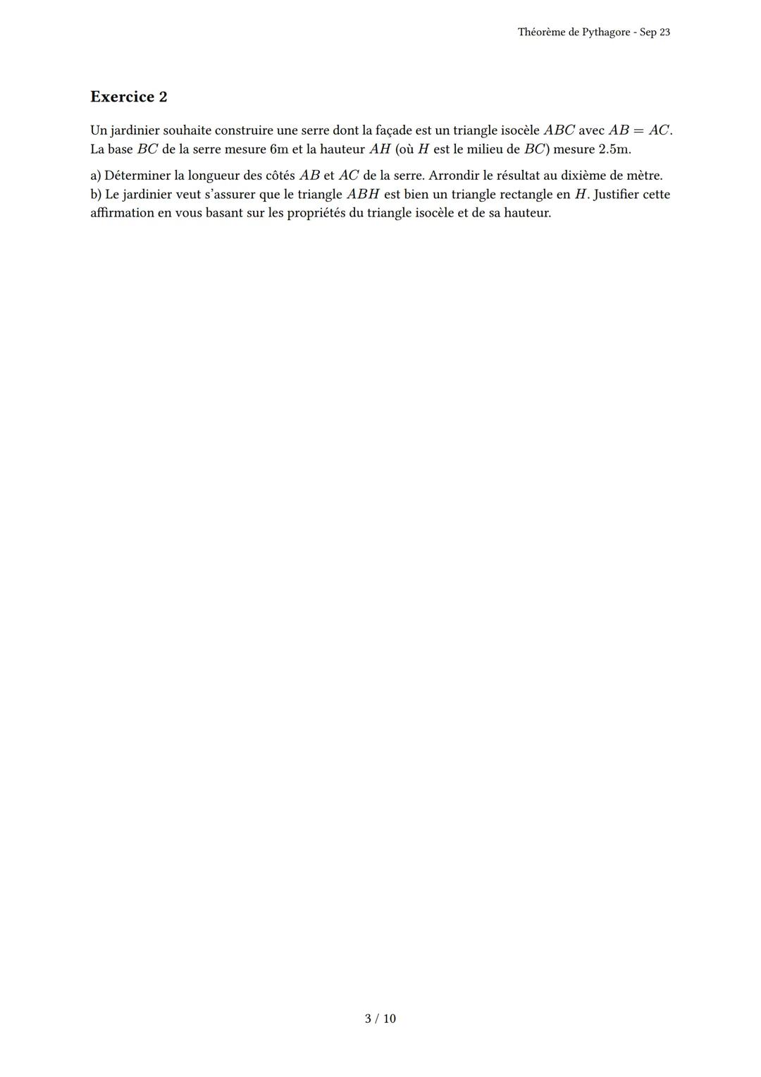# Théorème de Pythagore

Généré par Knowunity.fr - Sep 23

Description: Cet examen évalue votre compréhension du Théorème de Pythagore et se