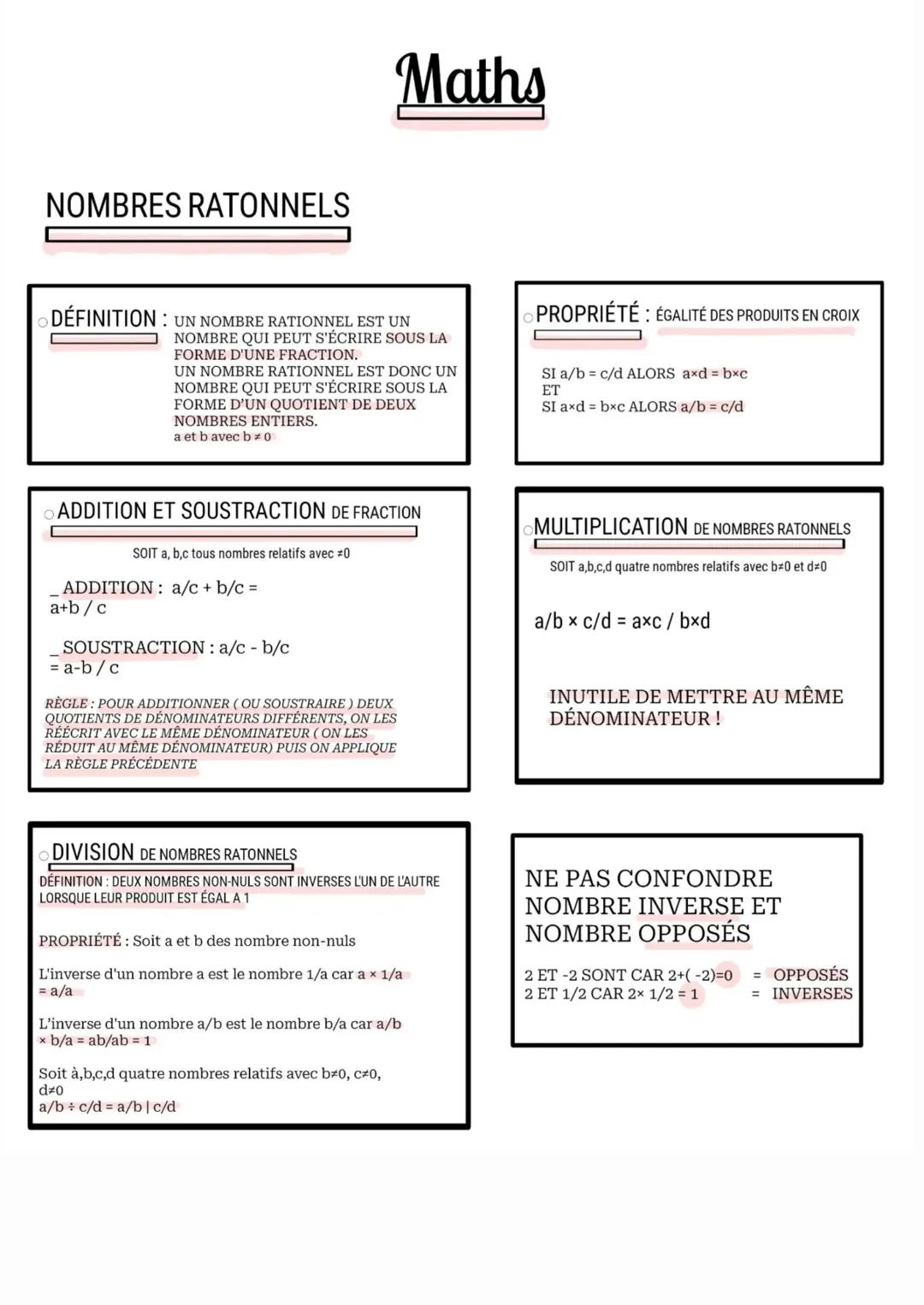 Nombres Rationnels en Mathématiques