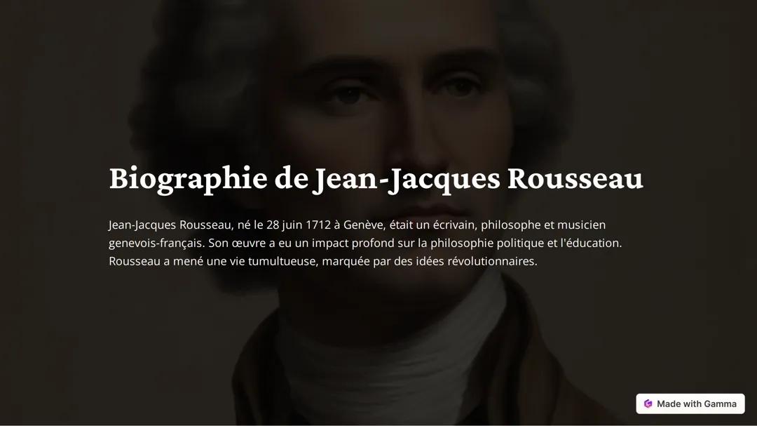 Rousseau et les Lumières