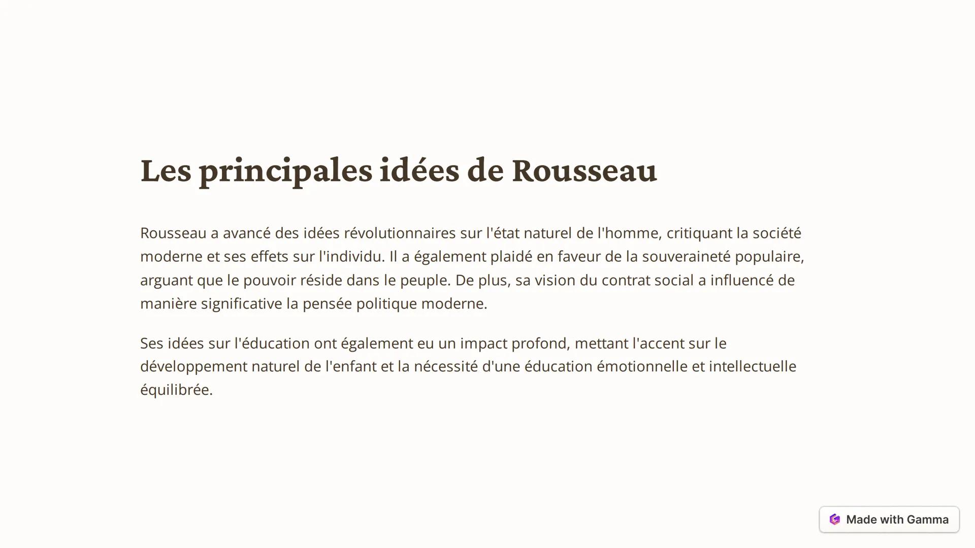# Biographie de Jean-Jacques Rousseau
Jean-Jacques Rousseau, né le 28 juin 1712 à Genève, était un écrivain, philosophe et musicien
genevoi