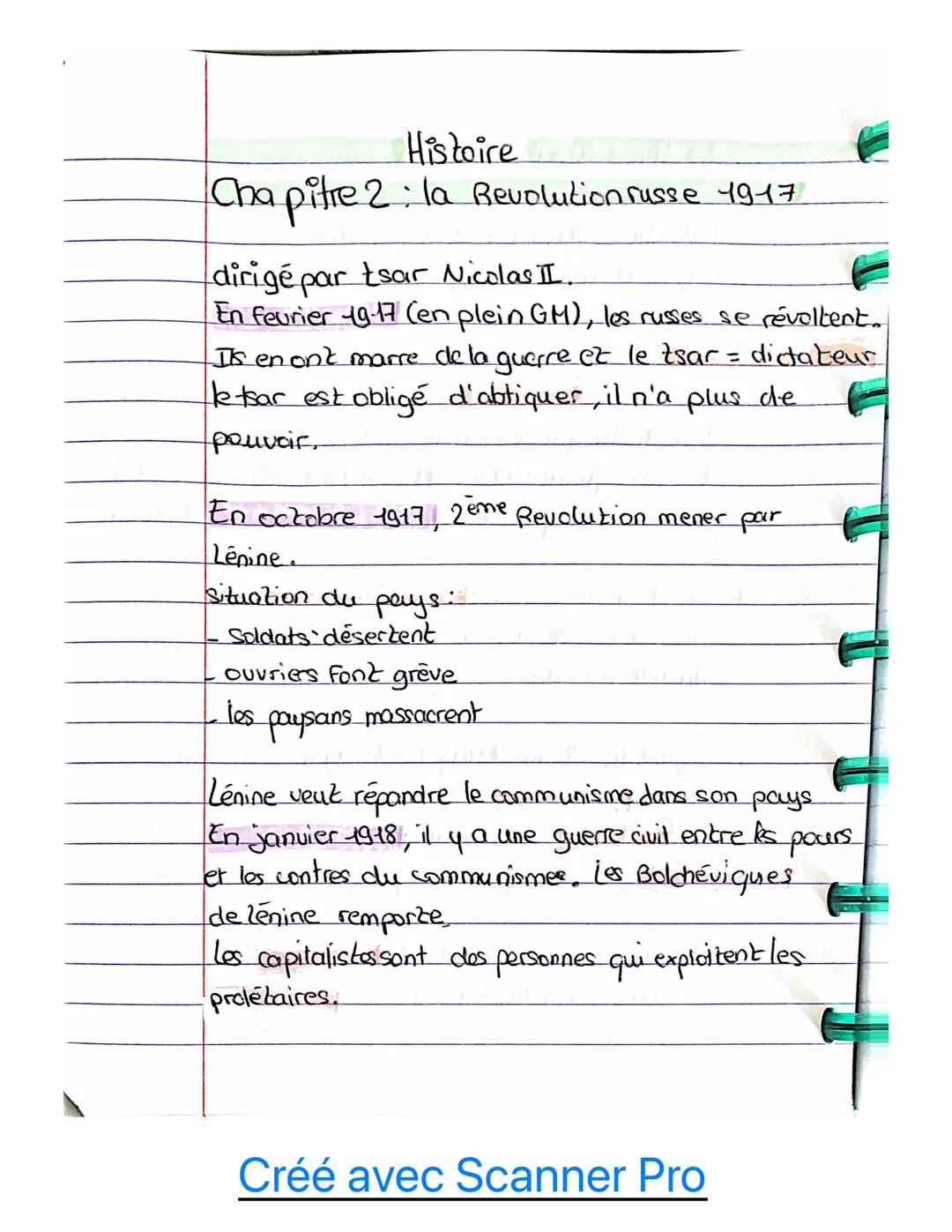 Histoire
Chapitre 2: la Revolutionrusse 1917
dirigé par tsar Nicolas IⅡ.
En Feurier 19-17 (en plein GM), les russes se révoltent...
Its en