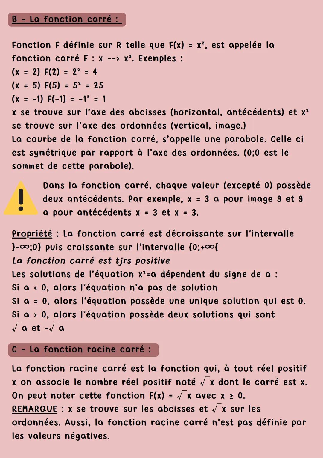 Mathématiques
DATE
SUJET
12 fev. 2024
fonctions
Introduction : notions de fonctions :
Une fonction est un processus, qui, associe à un nombr