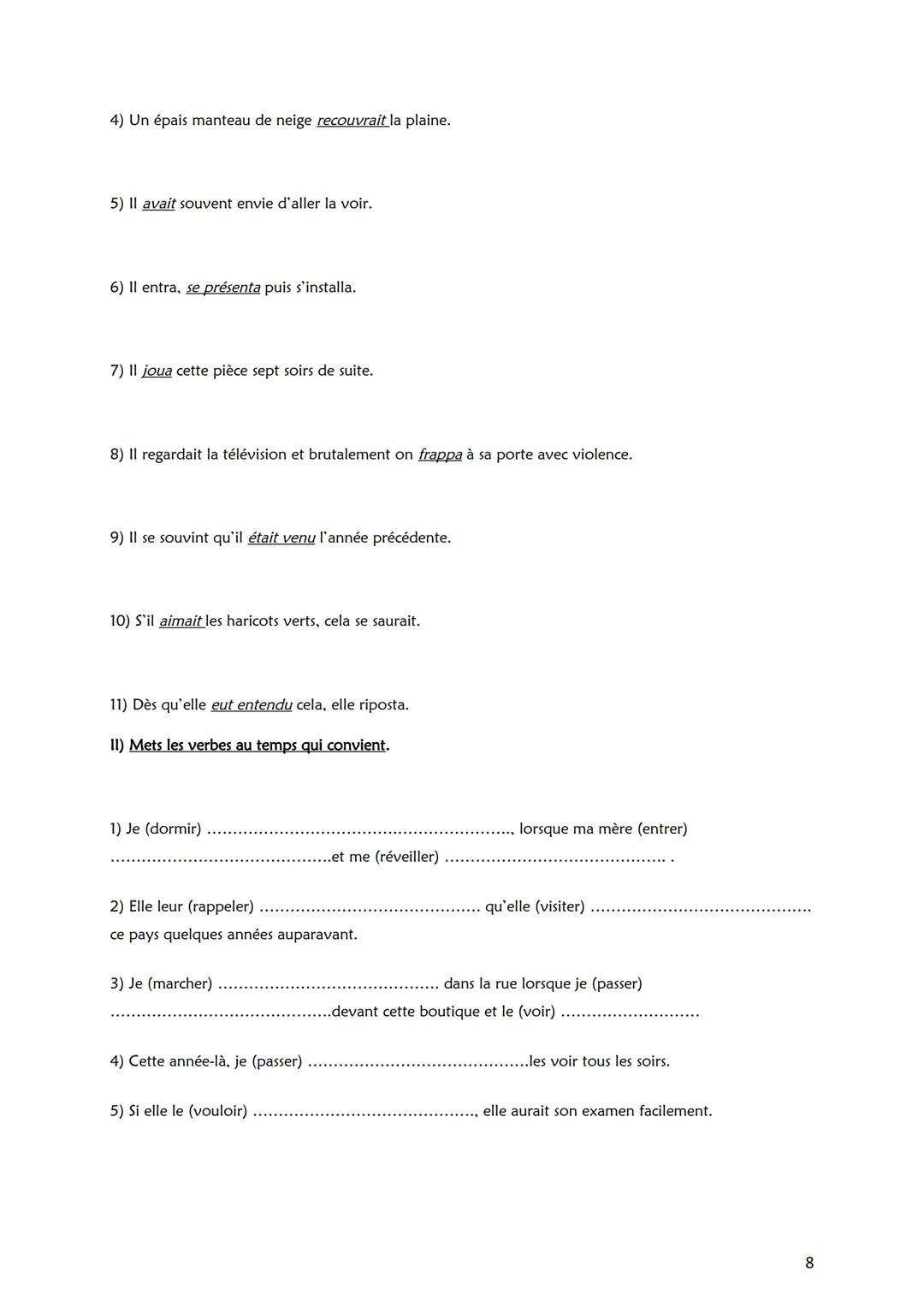 Français niveau 4ème
Exercice 1 : Trouve le nom féminin qui correspond à chaque nom donné.
Le jour
Un poing
Un rang
Le gel
Exercice 2: Compl