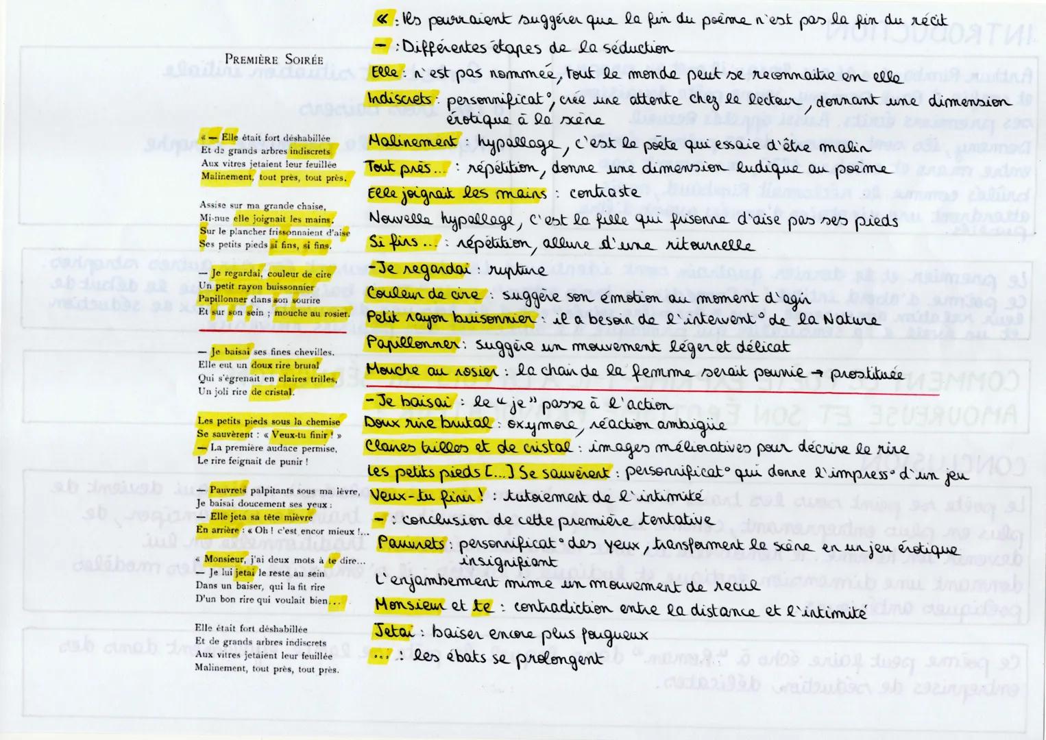 # PREMIÈRE SOIRÉE
- Elle était fort déshabillée
Et de grands arbres indiscrets
Aux vitres jetaient leur feuillée
Malinement, tout près, tou