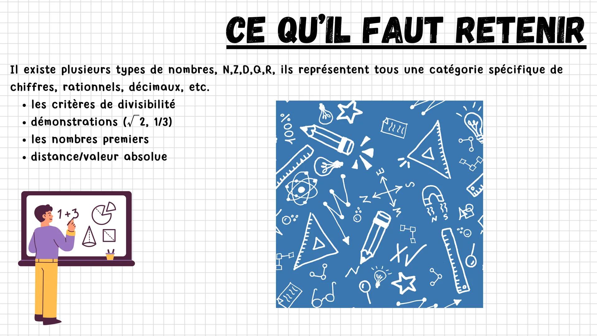 DATE
SUJET
MATHÉMATIQUES
A+
!!TE
-
Ensemble des nombres
part1: Les ensembles de nombres
Les entiers
part2 Les réels, les décimaux et les rat