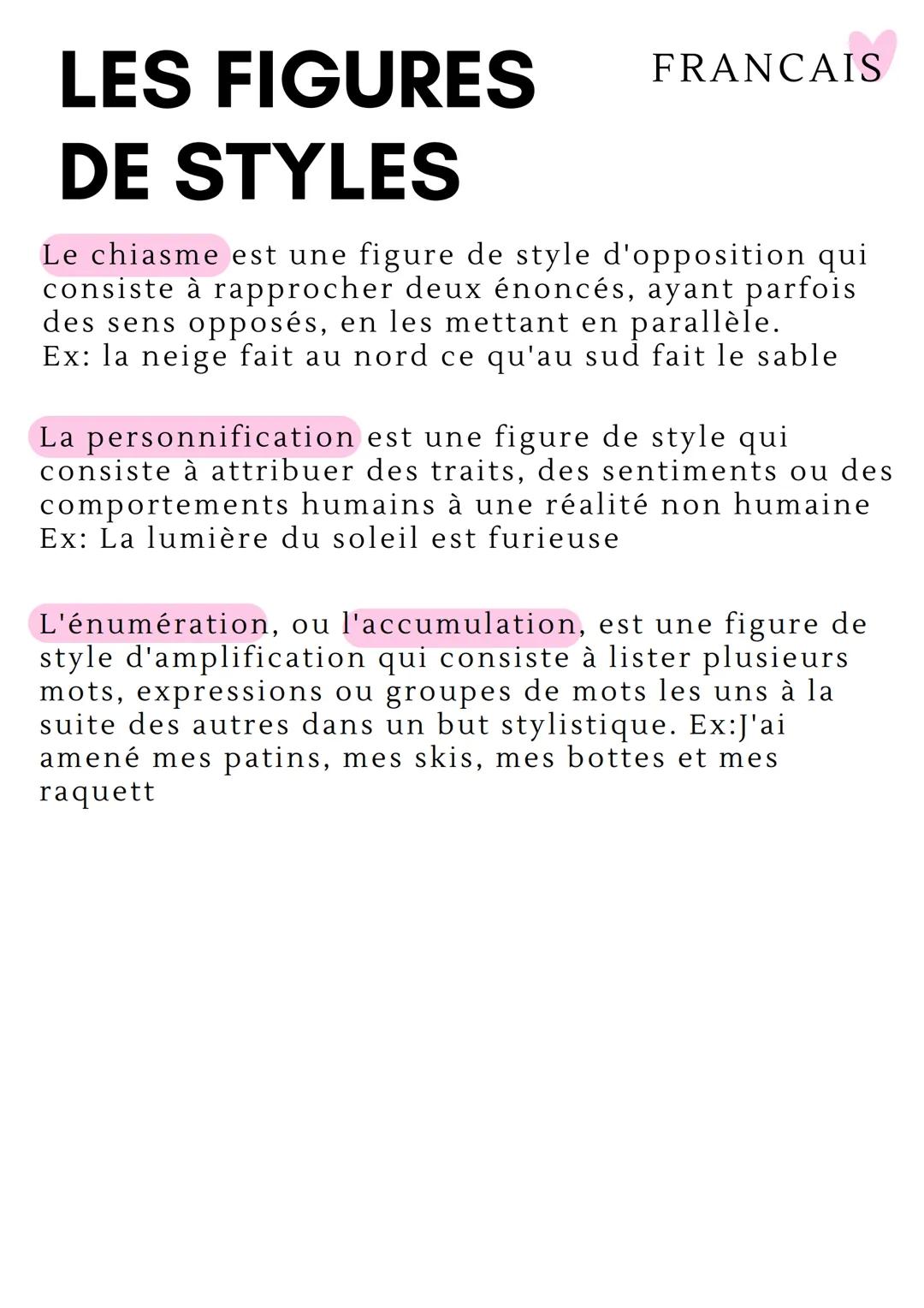 # LES FIGURES
# DE STYLES
FRANCAIS
La métaphore permet d'exprimer ce qui est réel sous
la forme d'une image elle est constituée de deux
é