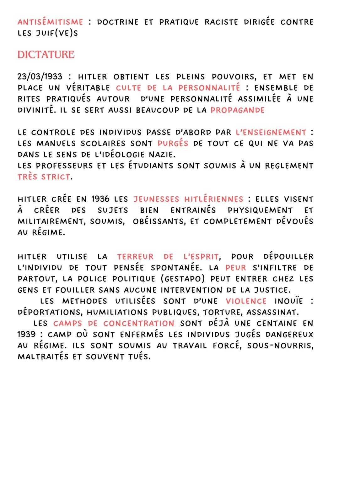 HISTOIRE
L'ALLEMAGNE SOUS HITLER
IDÉOLOGIE NAZIE
SELON L'IDÉOLOGIE NAZIE, LES ALLEMANDS APPARTIENNENT À
UNE "RACE" SUPÉRIEURE, QUI SERAIT LA
