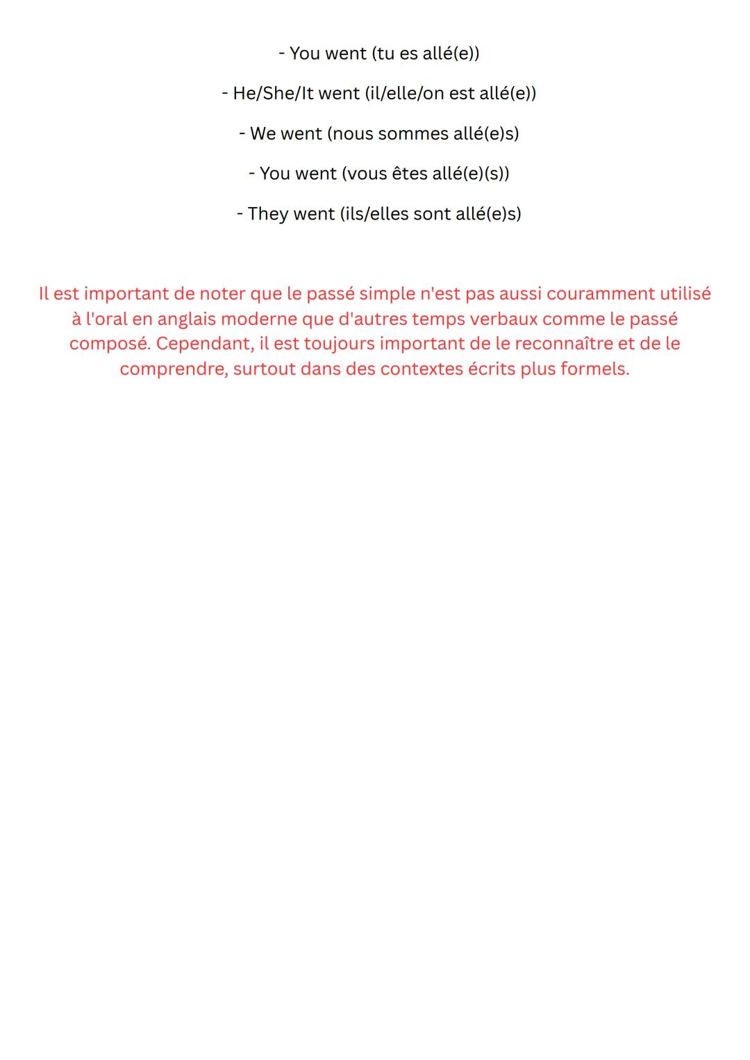 # Passé simple
## Comment utilisé le passé simple
Le passé simple est un temps verbal utilisé pour décrire des actions ou des
événements q