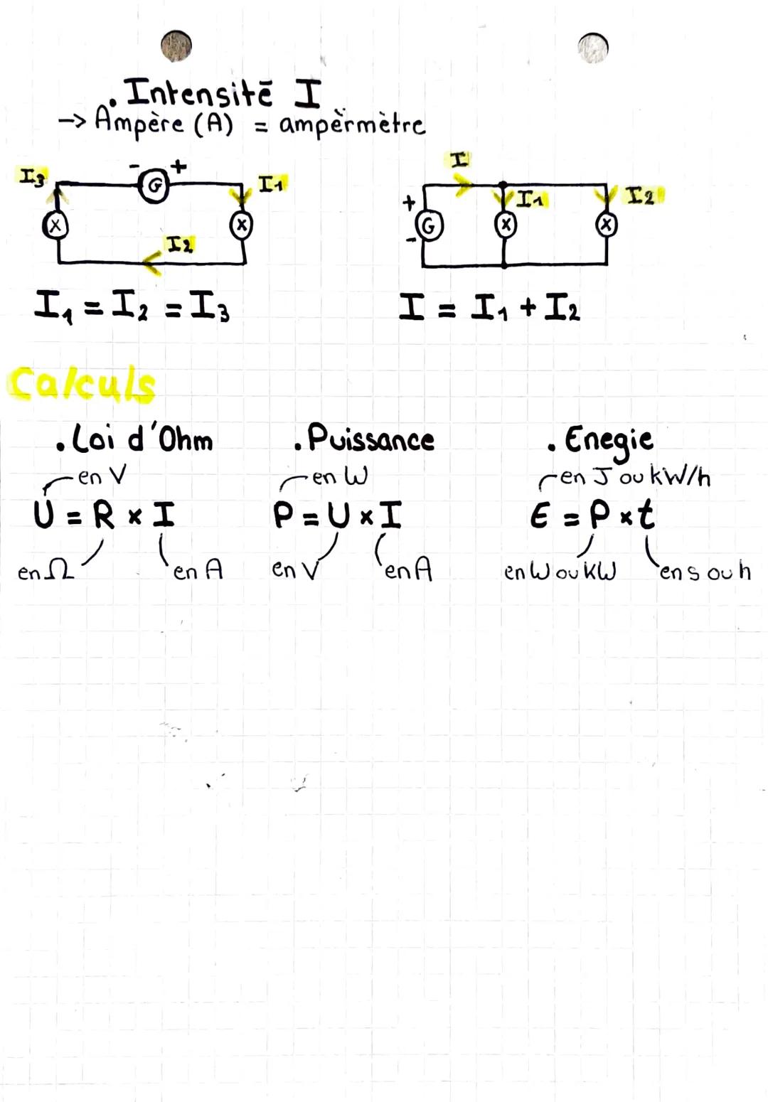 Shematisation
#F
G
Générateur Interrupteurs Resistance
Pile
Circuit
Electricité
(X)
Lois
F
SERIE
->Une seule boucle
UG
M
Moteur
X
.Tension U