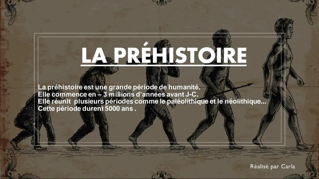 La préhistoire