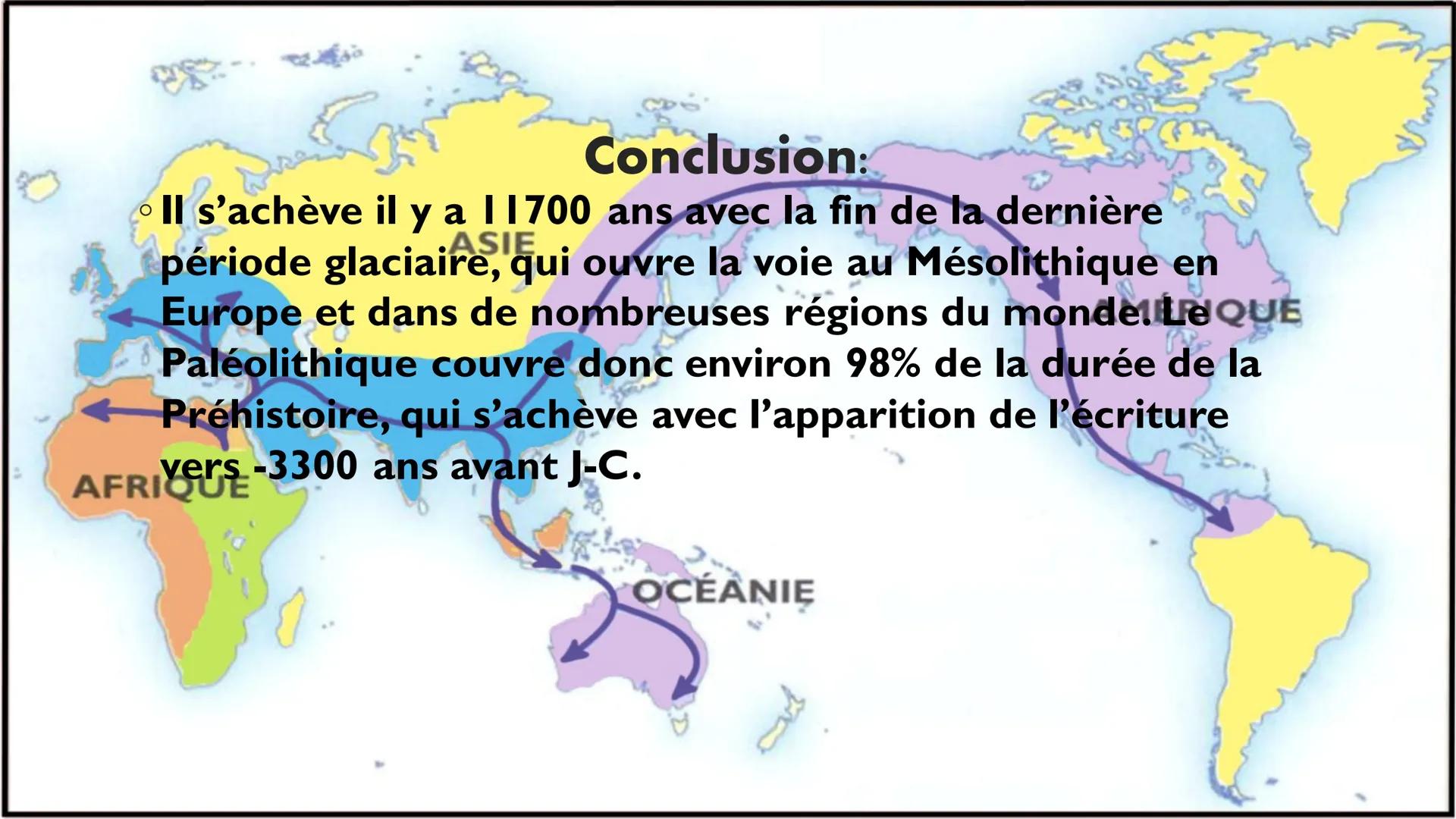 LA PRÉHISTOIRE
La préhistoire est une grande période de humanité.
Elle commence en - 3 millions d'années avant J-C.
Elle réunit plusieurs pé
