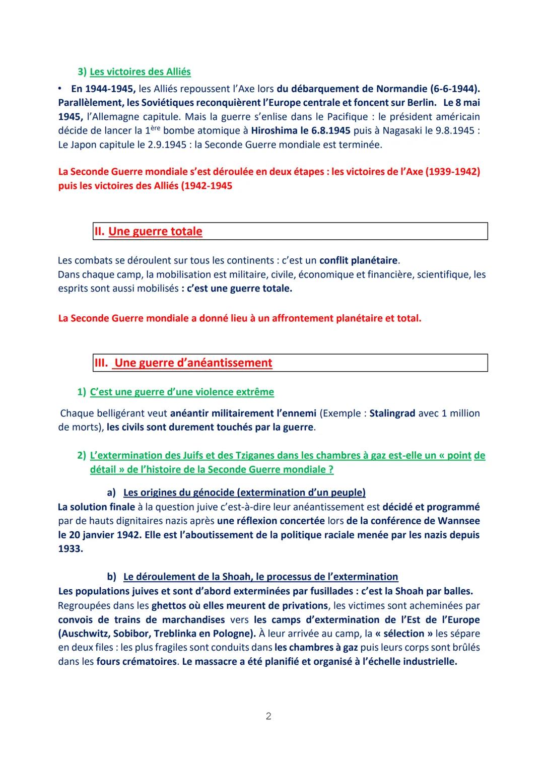 # Fiche de révision brevet Histoire
# La Seconde Guerre mondiale :
## une guerre d'anéantissement
### (1939-1945)
Une paix manquée, la cri