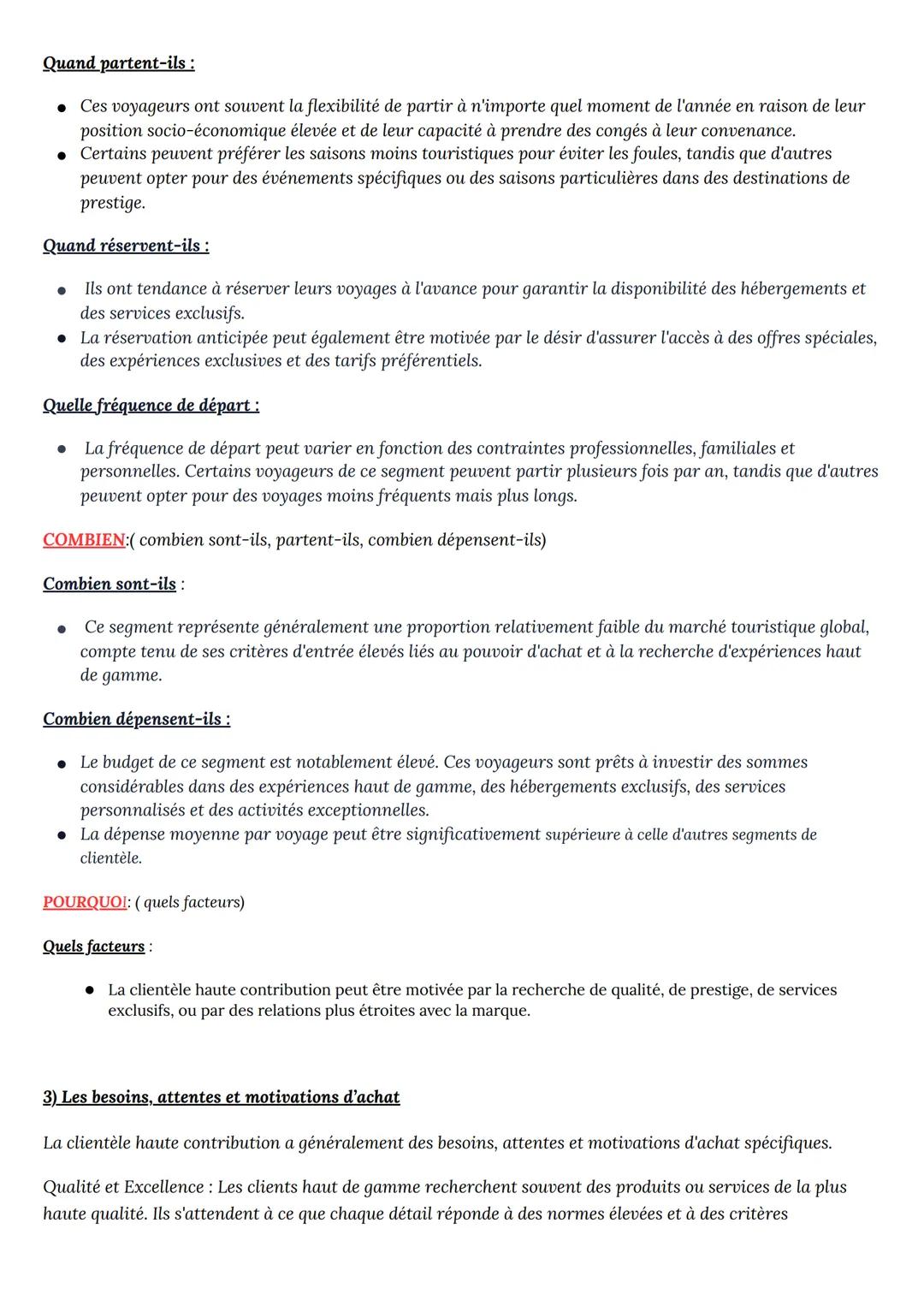 Etude de la clientèle haute contribution
1) Définition
La clientèle haute contribution, souvent qualifiée de haut de gamme ou premium, se co