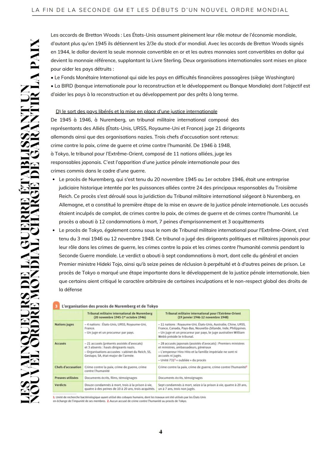 # LA FIN DE LA SECONDE GM ET LES DÉBUTS D'UN NOUVEL ORDRE MONDIAL
# LA FIN DE LA SECONDE GM LAISSE
# UN MONDE DÉCHIRÉ ET EN RUINE
A) l'éche