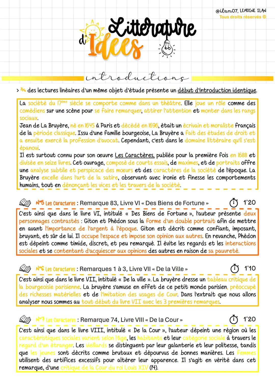 Litterature
d'Idees &
@ilxn07, LEMOINE ILAN
Tous droits réservés ©
introductions
> 3% des lectures linéaires d'un même objet d'étude présent