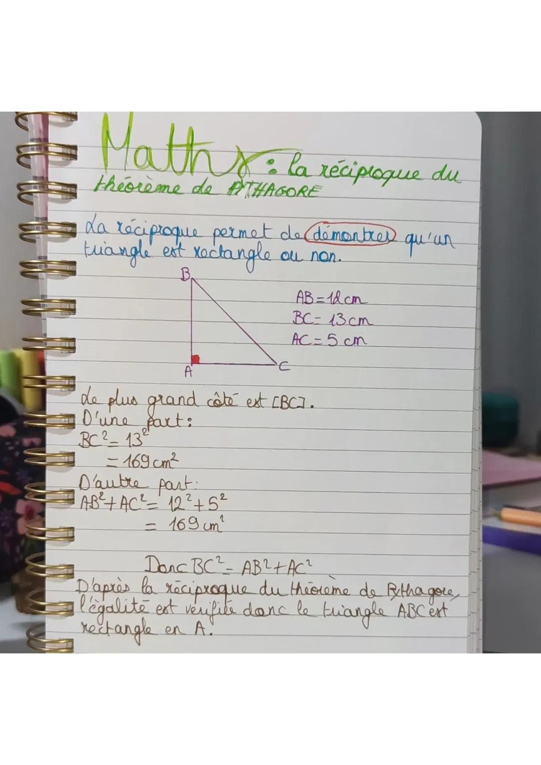 Comprendre la Réciproque du Théorème de Pythagore: Une Étude Simple