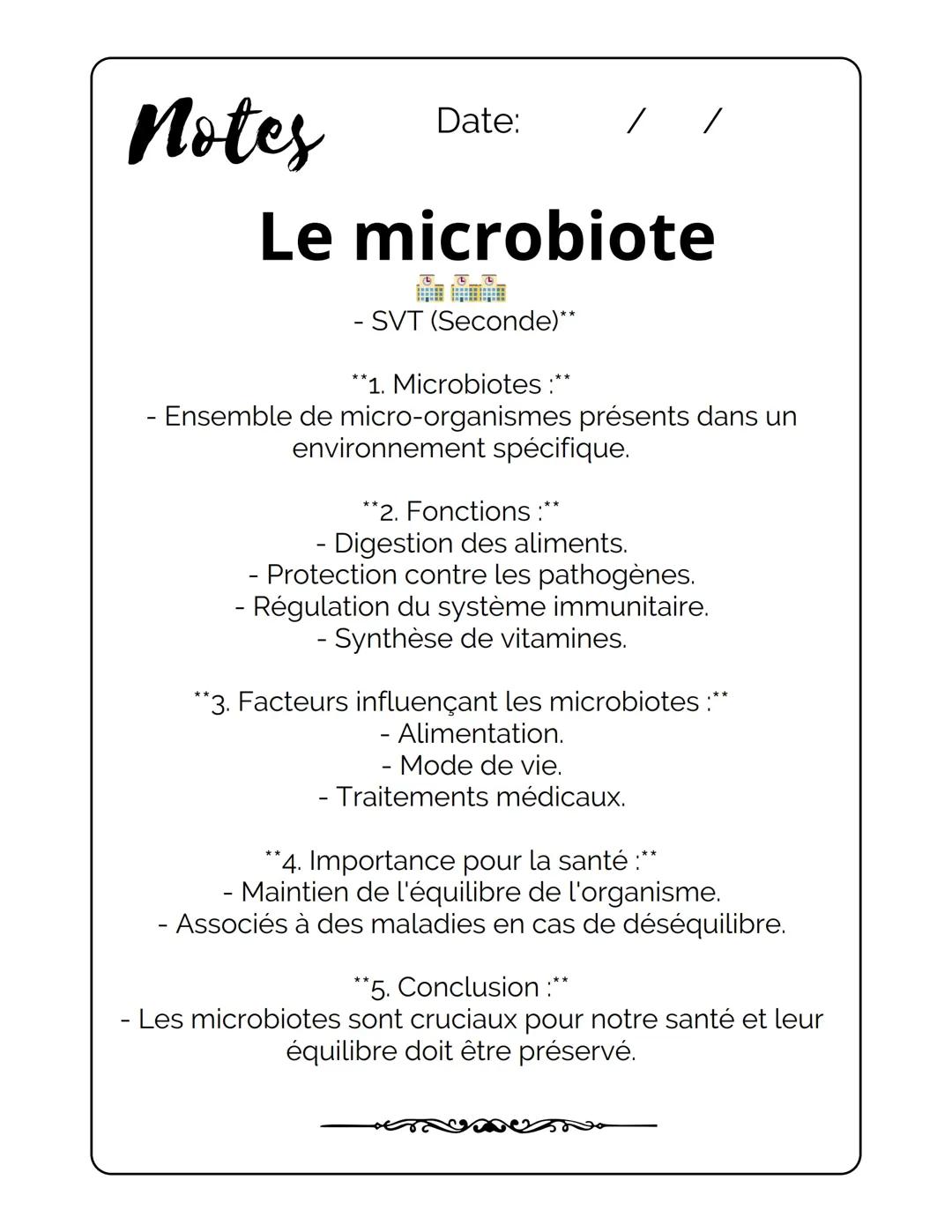 Le microbiote
