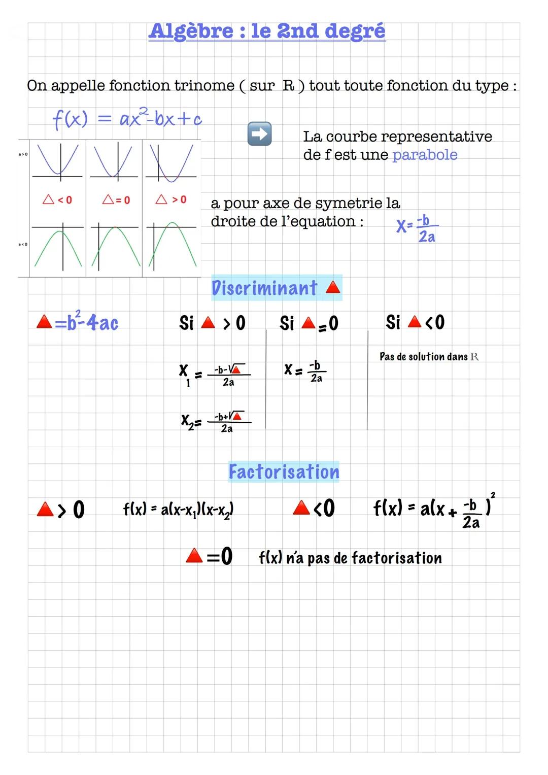 Delta 1er spécialité mathématique