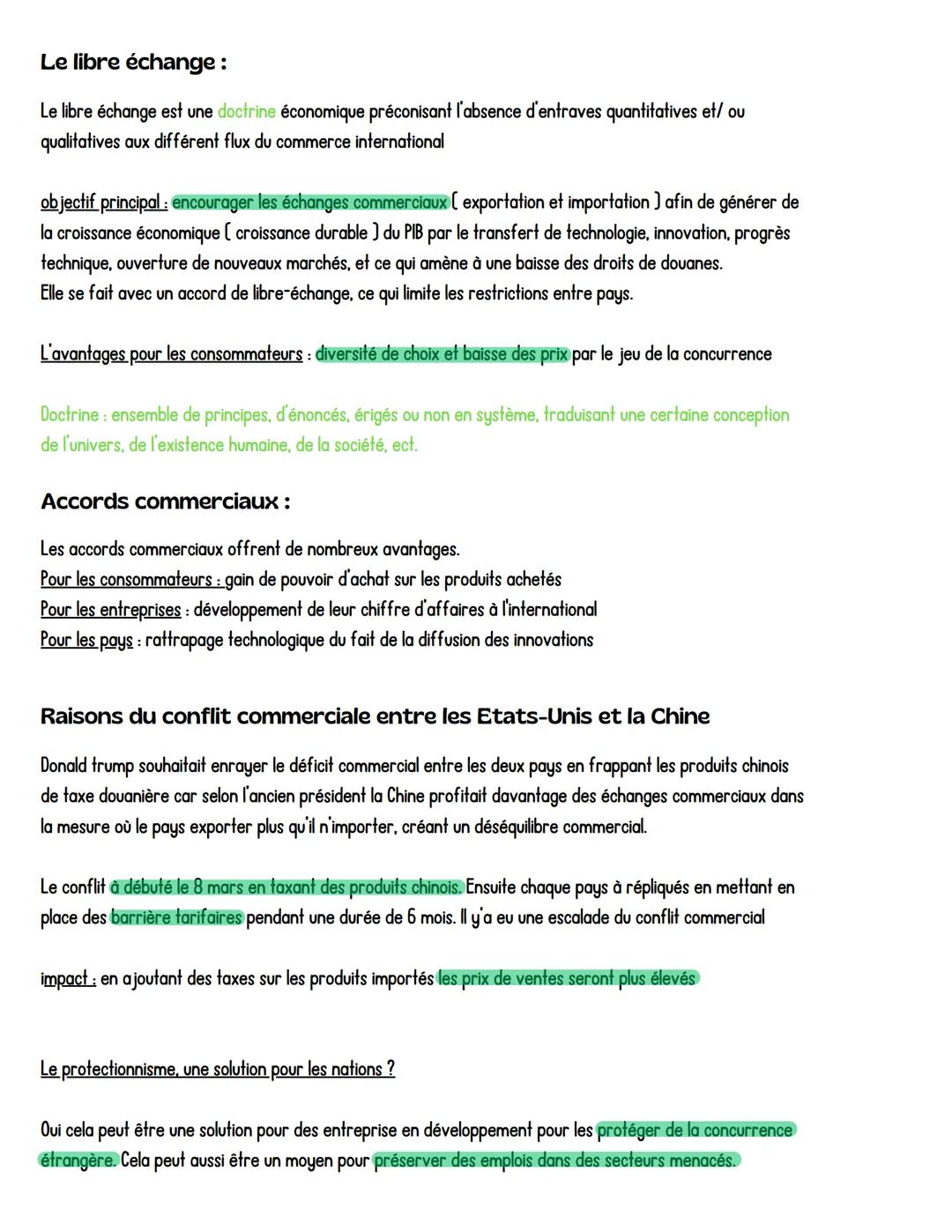 économie
Chapitre 9: Des politiques commerciales divergentes
1/ Le commerce international:
avantages pour les consommateurs
•
•
.
prix plus