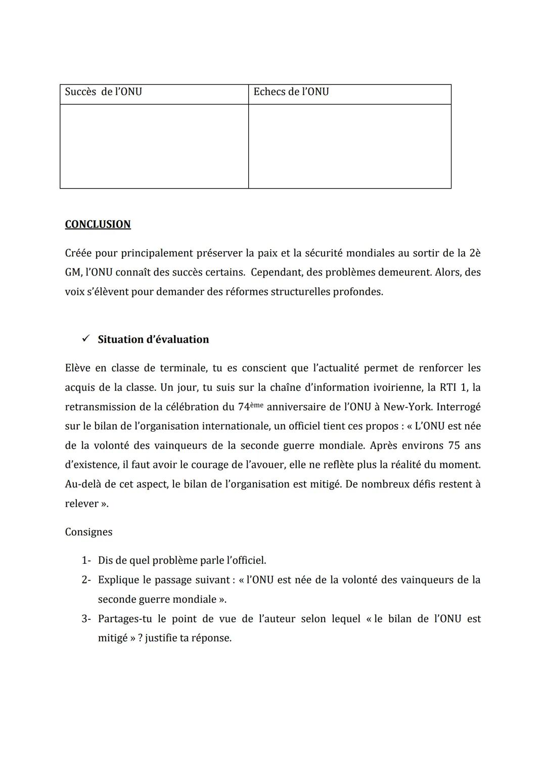 Niveau: TERMINALE
Discipline: HISTOIRE
CÔTE D'IVOIRE - ÉCOLE NUMÉRIQUE
THEME 1: LES RELATIONS INTERNATIONALES DE 1945 A NOS JOURS
LEÇON