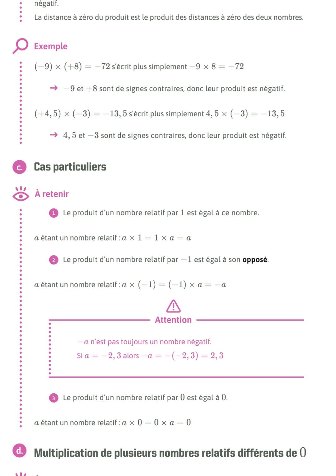 Introduction:
En 5º, nous avons appris à additionner et à soustraire des nombres relatifs. Nous allons en 4e
apprendre à les multiplier et