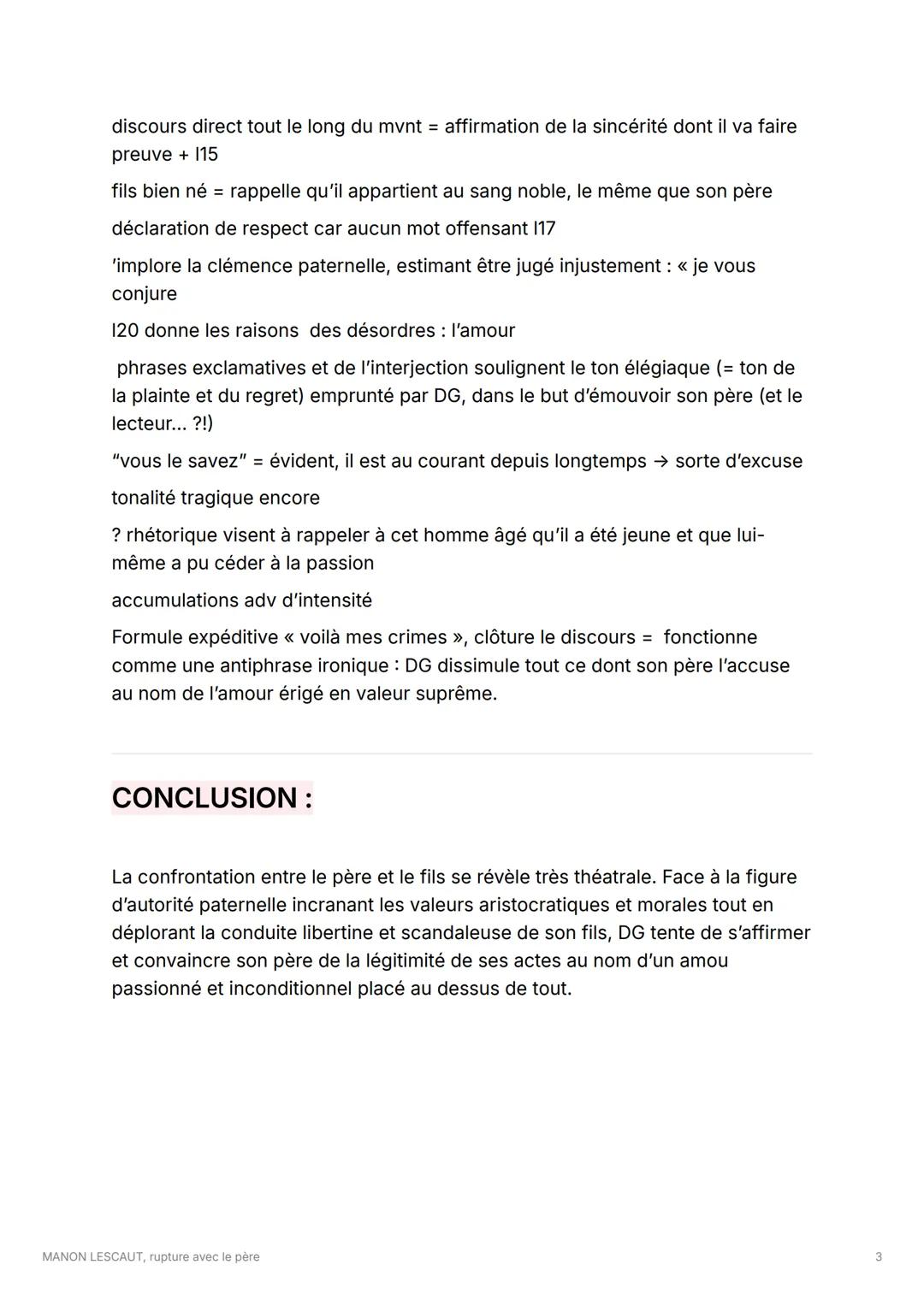 MANON LESCAUT, rupture
avec le père
Par l'abbé Prévaut
INTRO:
Manon Lescaut est un roman qui a été écrit par l'Abbé Prévost, écrivain du
siè