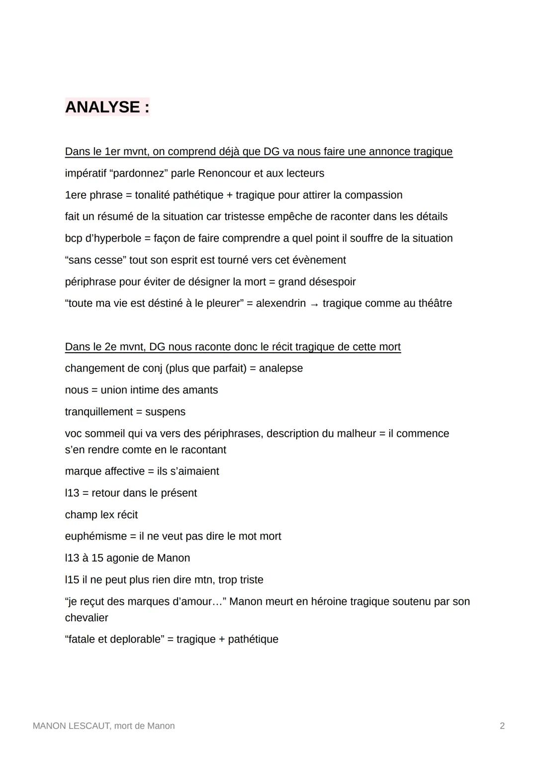 MANON LESCAUT, mort de
Manon
Par l'Abbé Prévaut
INTRO:
Manon Lescaut est un roman qui a été écrit par l'Abbé Prévost, écrivain du siècle
des