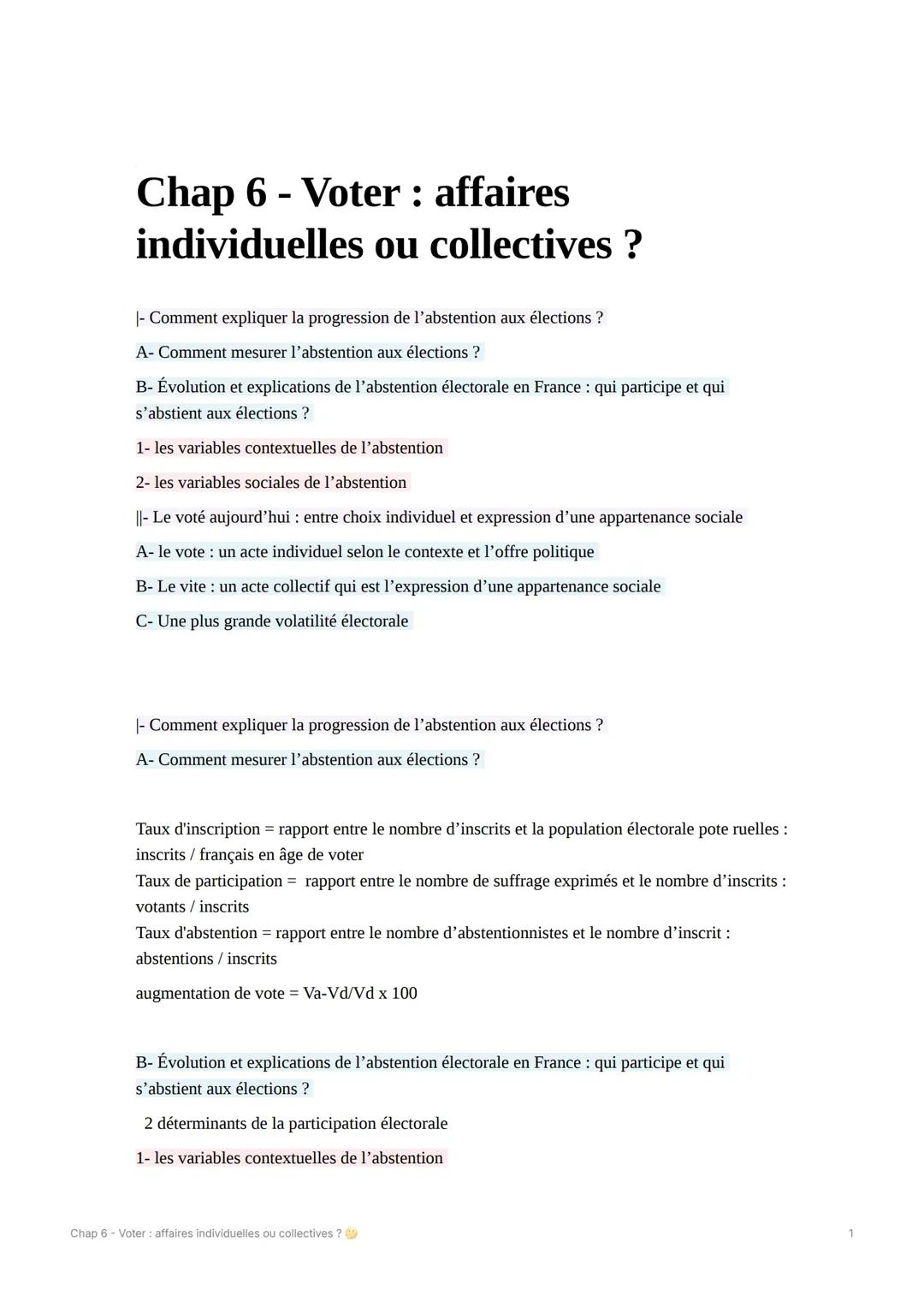 Voter: une affaires individuelles ou collectives