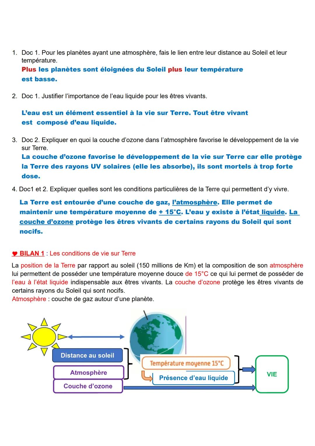 # PARTIE B
# LA VIE
# SUR
# TERRE
CHAPITRE 4: LES CONDITIONS DE VIE
SUR TERRE
La place de la Terre dans le système
solaire
12
3
4
5
6